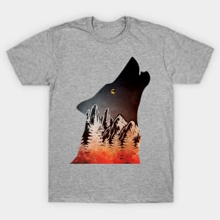 Wolf silhuette 2 T-Shirt